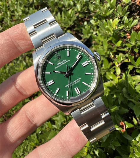 rolex green glass